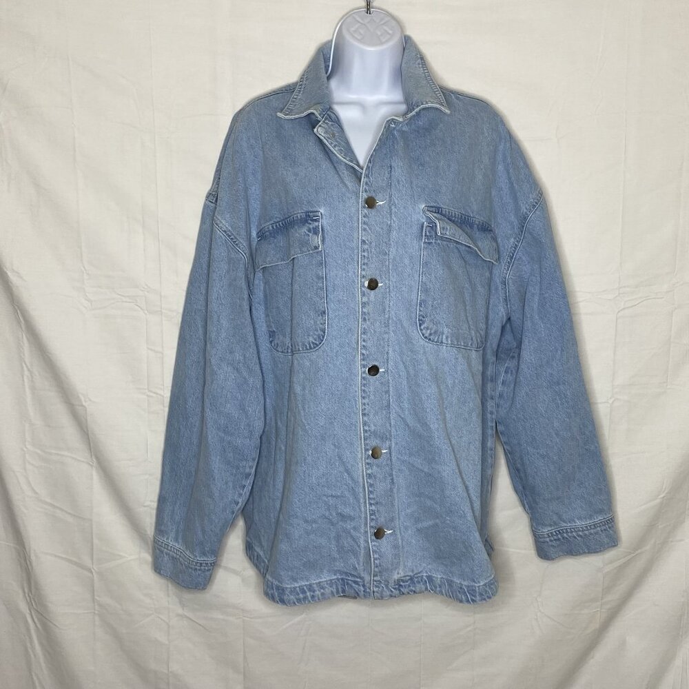 PrettyLittleThing Women's Sz 10 (Oversized) Denim Jean Jacket - Read measurement